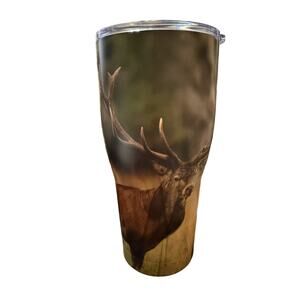 New Whitetail Deer Outdoor Graphic 30 Ounce Thermal Drinking Tumbler with Lid